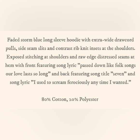 Taylor Swift folklore era hoodie NWT - Picture 6 of 11